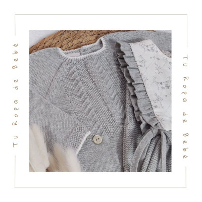 COLECCIÓN INVIERNO. Conjunto pelele enterizo bebés PULGARCITO Paz Rodríguez