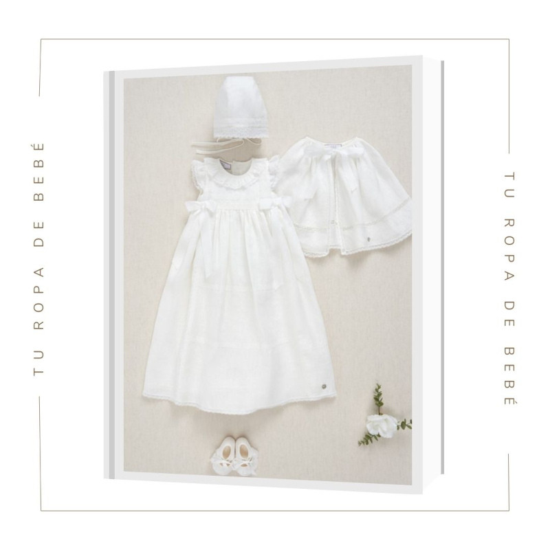 NUEVA COLECCIÓN. Faldón bautizo bebé ALEGRA Paz Rodríguez