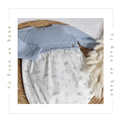 COLECCIÓN INVIERNO. Pelele bebé niño GLACIAR Paz Rodríguez