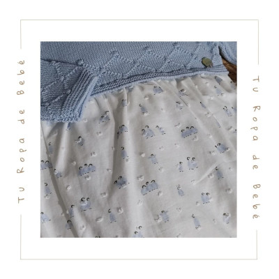 COLECCIÓN INVIERNO. Pelele bebé niño GLACIAR Paz Rodríguez