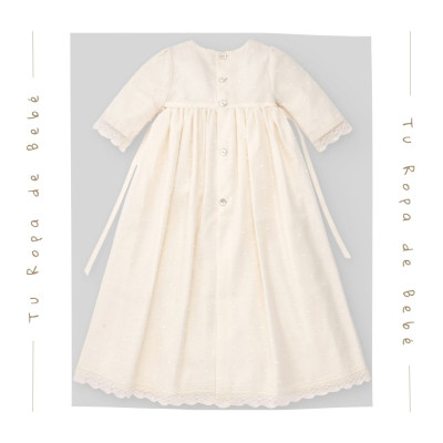 NUEVA COLECCIÓN. Faldón bautizo bebé ESENCIAL Paz Rodríguez