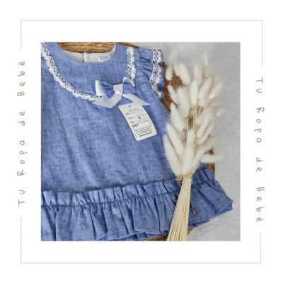 COLECCIÓN VERANO. Vestido bebé niña BOLILLO Pipos