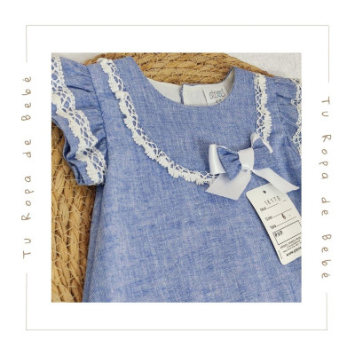 COLECCIÓN VERANO. Vestido bebé niña BOLILLO Pipos