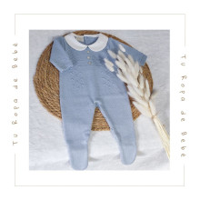 COLECCIÓN INVIERNO. Pelele enterizo bebé niño GLACIAR Paz Rodríguez