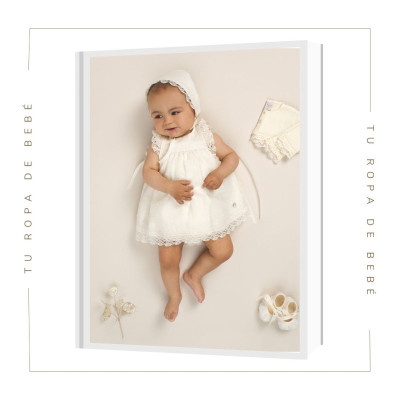 COLECCIÓN VERANO. Vestido con braga bebé niña ESENCIAL Paz Rodríguez