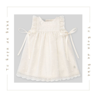 COLECCIÓN VERANO. Vestido con braga bebé niña ESENCIAL Paz Rodríguez