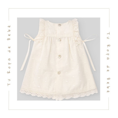COLECCIÓN VERANO. Vestido con braga bebé niña ESENCIAL Paz Rodríguez