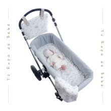 NUEVA COLECCIÓN. Pack bajera capazo interior y muselina bebé PABLO Uzturre