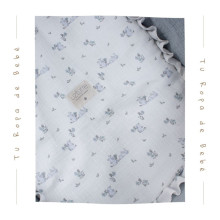 NUEVA COLECCIÓN. Pack bajera capazo interior y muselina bebé PABLO Uzturre