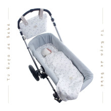 NUEVA COLECCIÓN. Pack bajera capazo interior y muselina bebé PABLO Uzturre