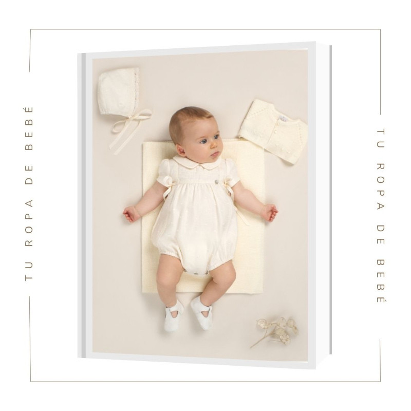 NUEVA COLECCIÓN. Pelele bautizo bebé niño ESENCIAL Paz Rodríguez