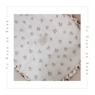 NUEVA COLECCIÓN. Pack bajera capazo interior y muselina bebé GRACIELA Uzturre