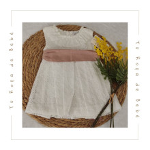 COLECCIÓN VERANO. Vestido perforado bebé niña Pipos