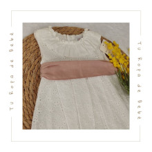 COLECCIÓN VERANO. Vestido perforado bebé niña Pipos