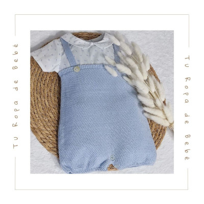 COLECCIÓN INVIERNO. Pelele bebé niño LECER Paz Rodríguez