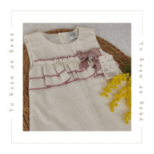 COLECCIÓN VERANO. Vestido bebé niña MOTITAS Pipos