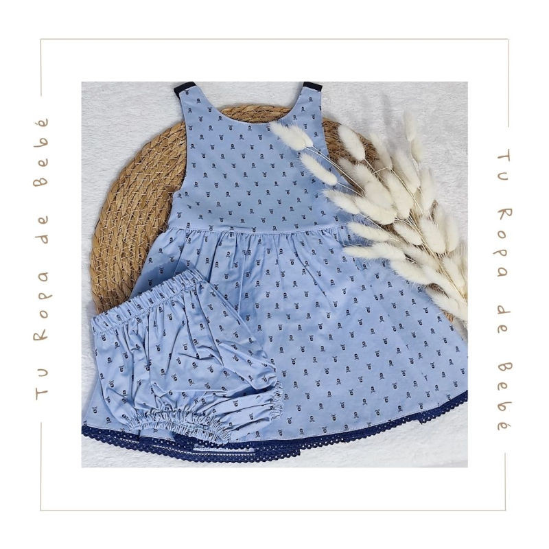 COLECCIÓN VERANO. Vestido con braga bebé niña Coco Acqua