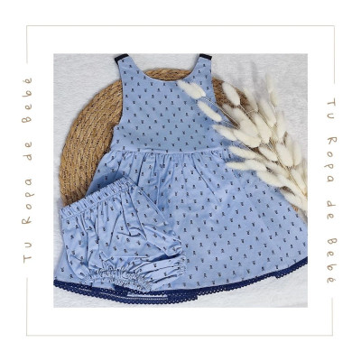 COLECCIÓN VERANO. Vestido con braga bebé niña Coco Acqua