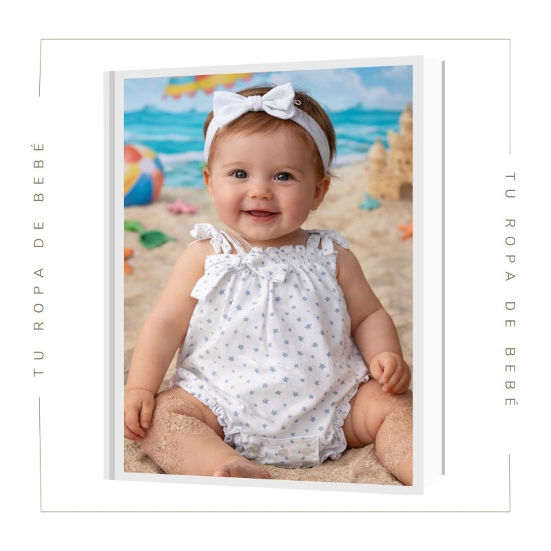 COLECCIÓN VERANO. Peto bebé niña ESTRELLAS Babidu
