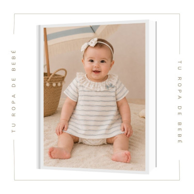 COLECCIÓN VERANO. Vestido bebé niña RAYAS Coco Acqua