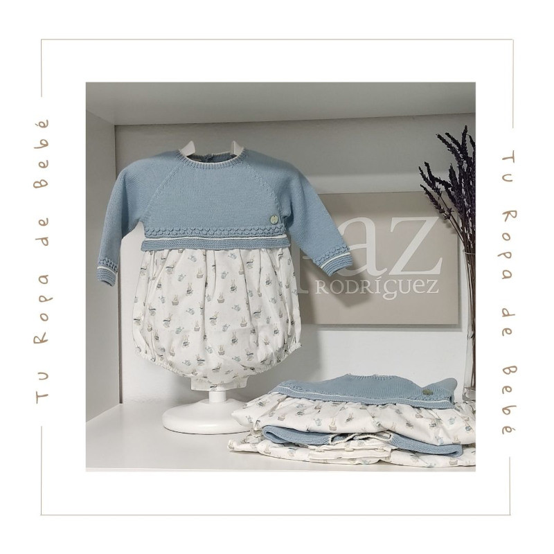 COLECCIÓN INVIERNO. Pelele bebé niño MAGIA Paz Rodríguez