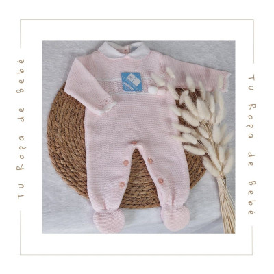 COLECCIÓN INVIERNO. Pelele bebé POMPÓN Sardón