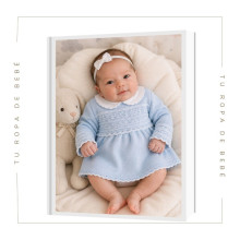 COLECCIÓN INVIERNO. Vestido bebé niña Sardón