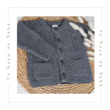 COLECCIÓN INVIERNO. Chaqueta larga bebé niño Sardón