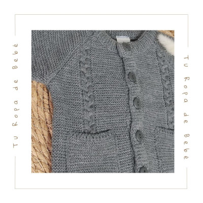 COLECCIÓN INVIERNO. Chaqueta larga bebé niño Sardón