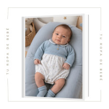 COLECCIÓN INVIERNO. Pelele bebé niño AZUR Martín Aranda