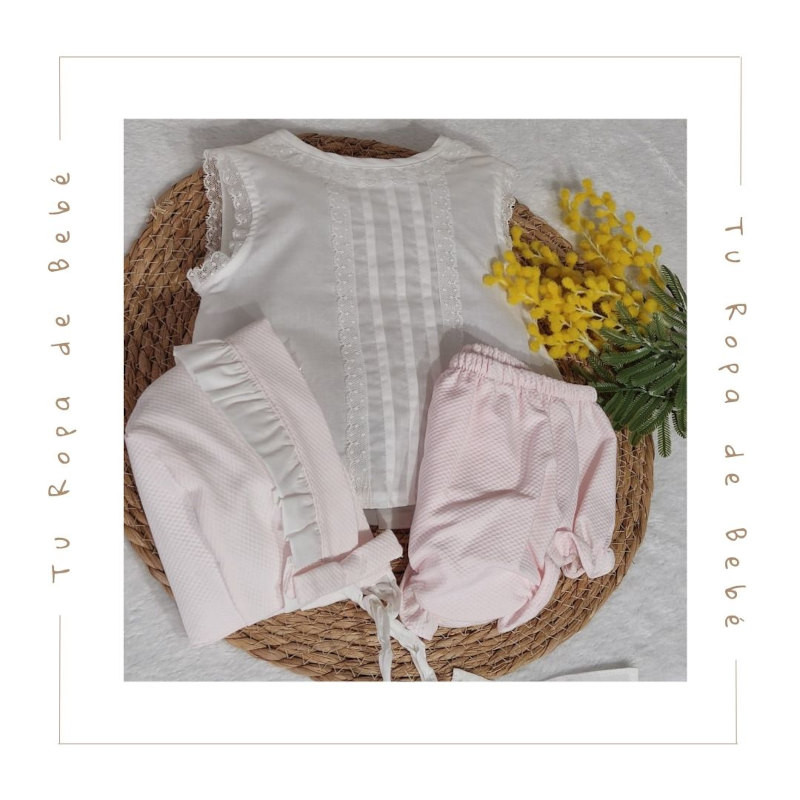 COLECCIÓN VERANO. Conjunto braguita bebé niña PIQUÉ Coco Acqua
