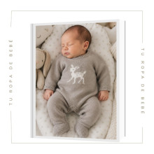COLECCIÓN INVIERNO. Pelele largo bebé TAUPE Martín Aranda