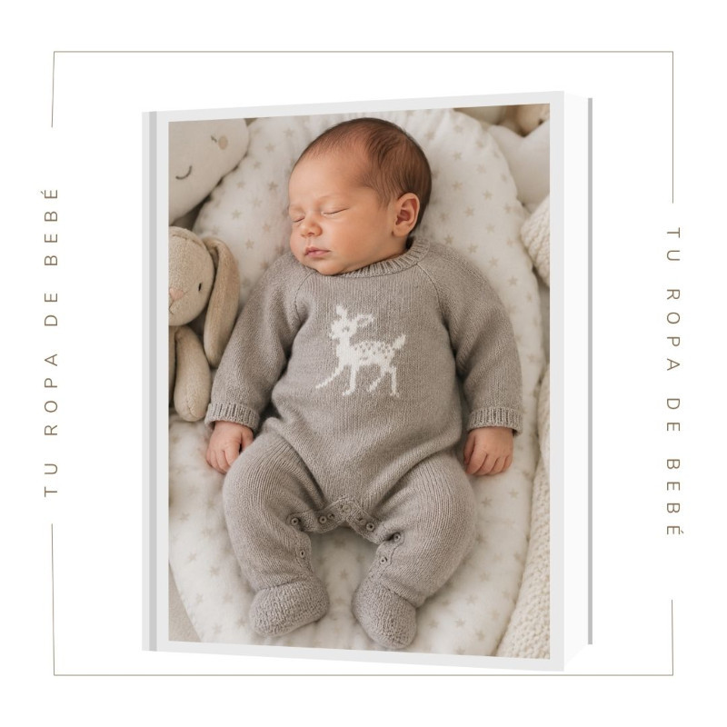 COLECCIÓN INVIERNO. Pelele largo bebé TAUPE Martín Aranda