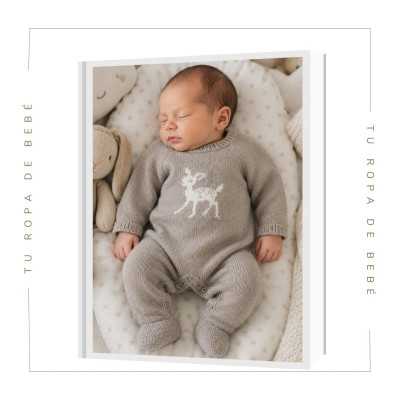COLECCIÓN INVIERNO. Pelele largo bebé TAUPE Martín Aranda