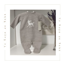 COLECCIÓN INVIERNO. Pelele largo bebé TAUPE Martín Aranda