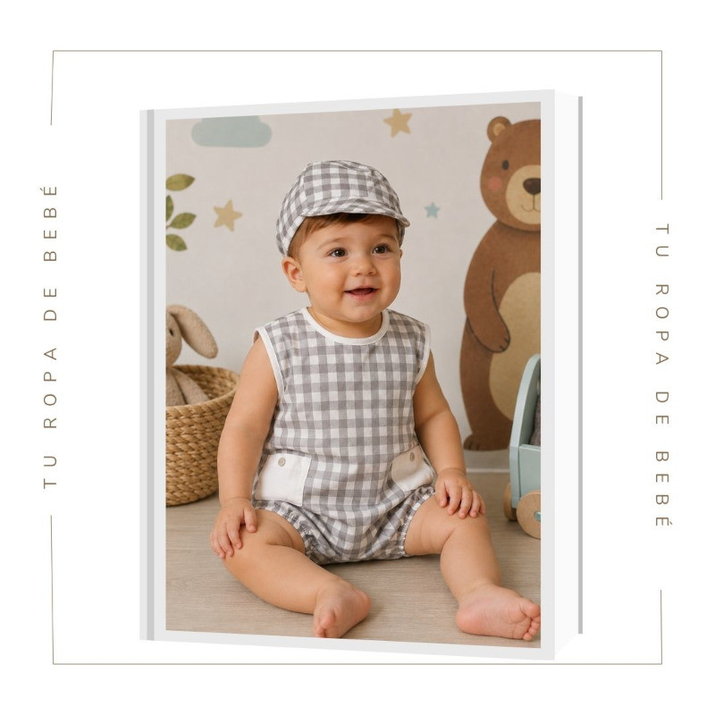 COLECCIÓN VERANO. Bombacho y gorra a juego bebé niño Coco Acqua