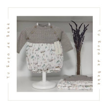COLECCIÓN INVIERNO. Pelele bebé niño TAUPE Martín Aranda