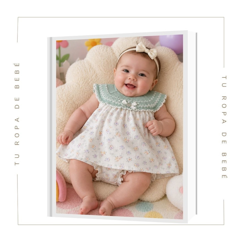 COLECCIÓN VERANO. Vestido con braga bebé niña IRIS Paz Rodríguez