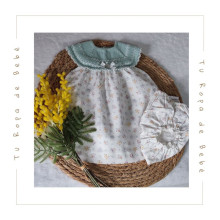 COLECCIÓN VERANO. Vestido con braga bebé niña IRIS Paz Rodríguez