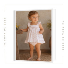 COLECCIÓN VERANO. Vestido con braguita bebé niña ESTRELLAS Babidu