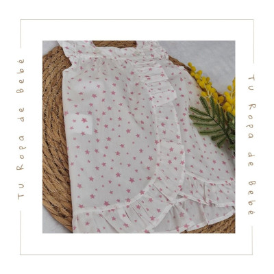 COLECCIÓN VERANO. Vestido con braguita bebé niña ESTRELLAS Babidu