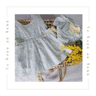 COLECCIÓN VERANO. Vestido con braguita bebé niña ALELI Paz Rodríguez