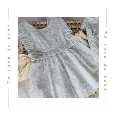 COLECCIÓN VERANO. Vestido con braguita bebé niña ALELI Paz Rodríguez