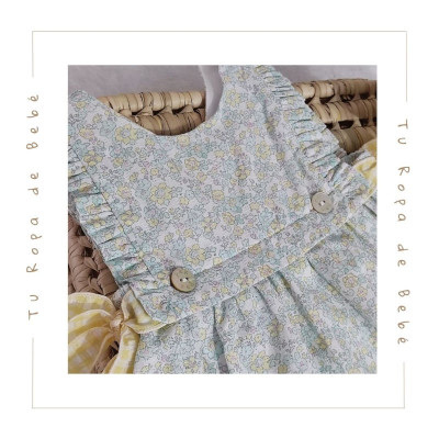 COLECCIÓN VERANO. Vestido con braguita bebé niña ALELI Paz Rodríguez