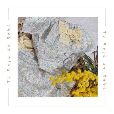 COLECCIÓN VERANO. Vestido con braguita bebé niña ALELI Paz Rodríguez