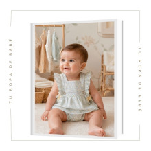 COLECCIÓN VERANO. Vestido con braguita bebé niña ALELI Paz Rodríguez