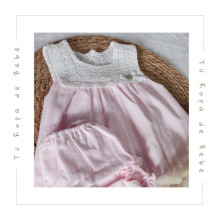 COLECCIÓN VERANO. Conjunto jesusito y braga bebé niña AURA Paz Rodríguez