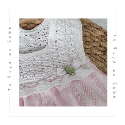 COLECCIÓN VERANO. Conjunto jesusito y braga bebé niña AURA Paz Rodríguez