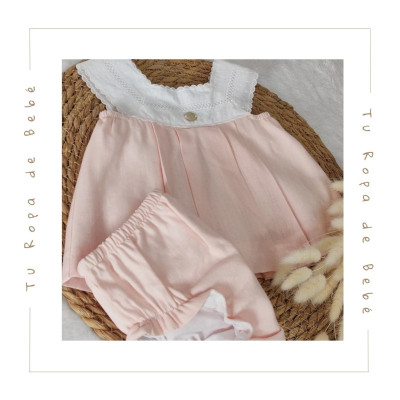 COLECCIÓN VERANO. Vestido con braga bebé niña LIN Martín Aranda