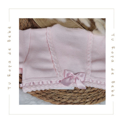 COLECCIÓN VERANO. Chaqueta corta bebé niña Artesanía Granlei